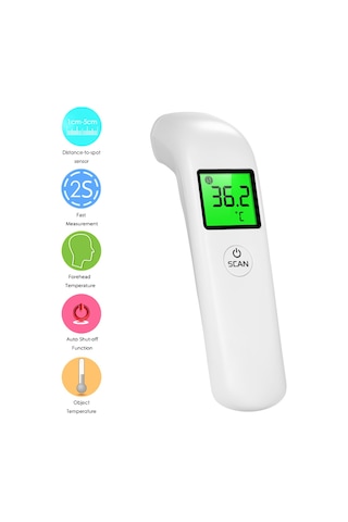 Hfambition Elden Tutulan Kızılötesi Atıcı, Dokunmadan Ölçüm, Lcd Ekranlı, Çift Renkli Arka Işık, Hızlı Ve Hassas Sıcaklık Ölçer Pil Yok