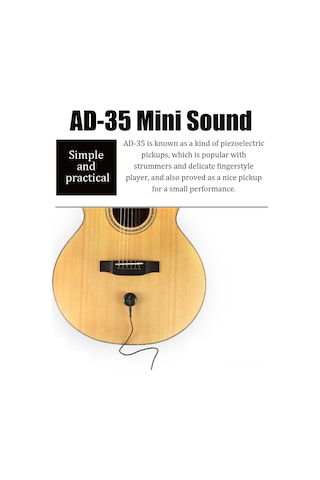 Yaozixa Ad-35 Akustik Enstrümanlar İçin Basit Kurulumlu, Ses Kontrolü İle Piezo Mikrofon Pickup Gitar, Ukulele, Keman, Banjo Vb.