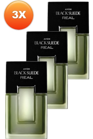 Avon Black Suede Real Erkek Parfüm EDT 3 x 75 ML