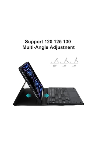 Samsung Galaxy Tab A8 Sm-x200 10.5 Inç Tablet Uyumlu Bluetooth Klavyeli Kılıf Türkçe Klavye Kılıf
