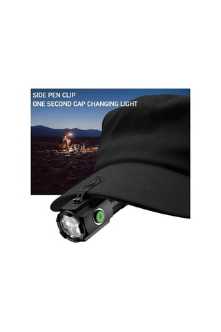 Ulzyvf Createtech Yürüyüşü Siyah Led Kamp Feneri, Dayanıklı Alüminyum Dk, Mini Mıknatıslı Güçlü Fener, Siyah