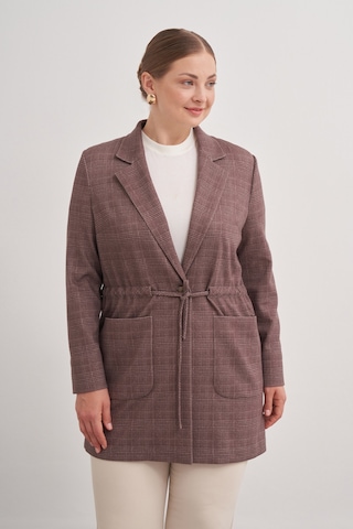 Aker 24aw22617112 Büyük Beden Hırka 24aw22617112 007 Kahverengi Kahverengi
