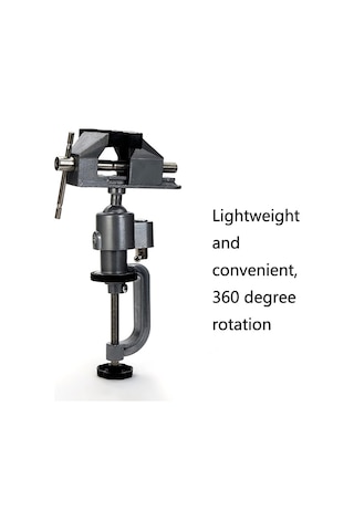 8003-2 Alüminyum Alaşımlı Çift Amaçlı Masa Pensesi 360 Derece Dönen Tezgah Mengene Düz Burun Üniversal Pense