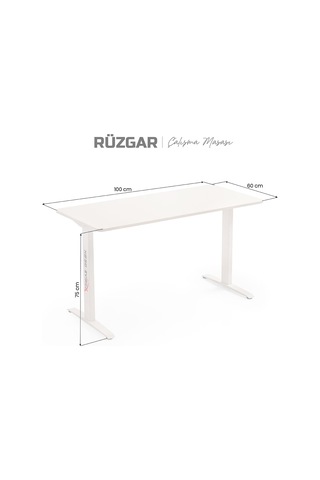 Rüzgar Çalışma Masası Beyaz 100x60 Cm Çok Renkli
