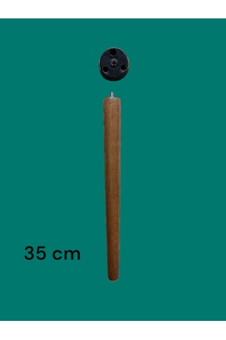 4 Adet Ceviz Boyalı Ahşap Konik 35 Cm Zigon,orta Sehpa,puf,komidi