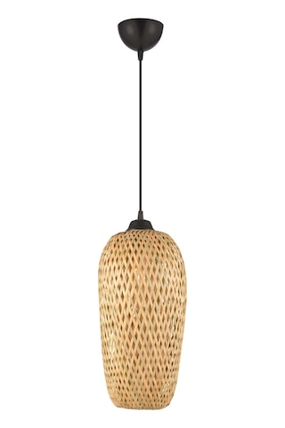 Pedri Tekli Rattan Modern Tasarım Sarkıt Avize Bej
