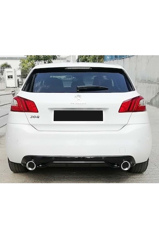 Peugeot 308 Race Difüzör Egzoz Görünümlü Piano Black 2013