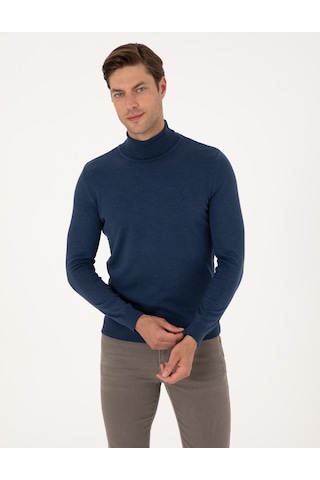 Pierre Cardin Erkek İndigo Melanj Kazak /triko 50314202-vr155 İndigo Melanj
