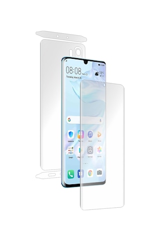 Huawei Mate 30 5G İle Uyumlu Ön-Arka 360 Fullbody Darbe Emici Kaplama ve Hd Ekran Koruyucu