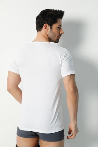 Saran Erkek Penye %100 Pamuk Bisiklet Yaka Fanila Atlet 3006 - 6 Adet 001