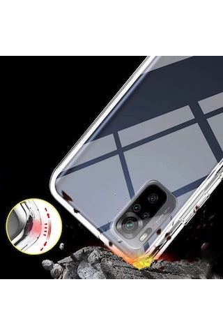 Xiaomi Redmi Note 10S 360 Kilif Seffaf Ön Arka Korumali Silikon 532887746