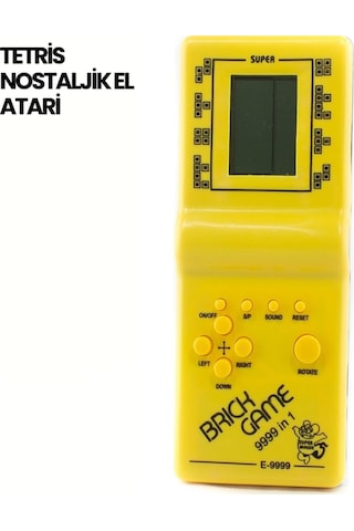 Klasik Gameboy Tetris Oyunu - Taşınabilir Pil İle Çalışan Retro El Konsolu