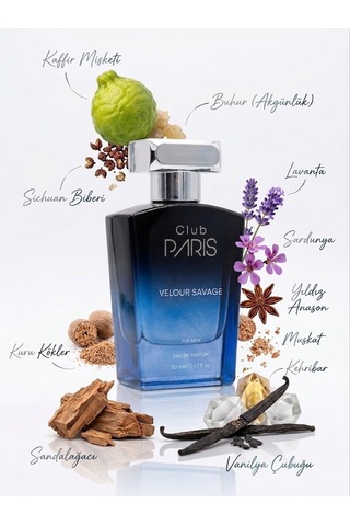 Club Paris Velour Savage - Erkek Parfüm 50 Ml Aromatik - Odunsu