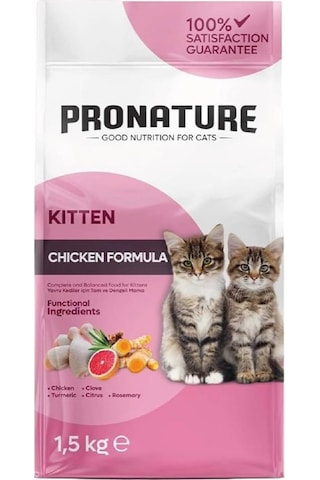 Pronature Tavuklu ve Pirinçli Yavru Kedi Maması 1500 G