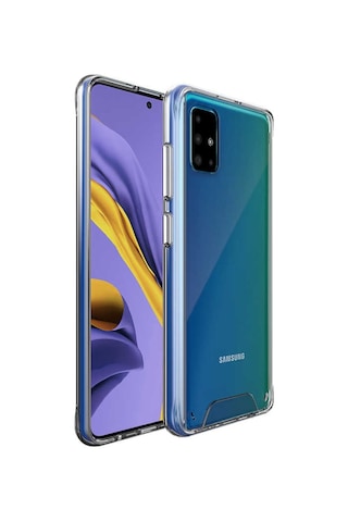 Galaxy A51 Kenarlari Silikon Yüzeyi Sert Seffaf Gard Kilif 566410460