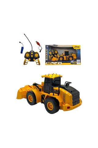 Scowetto Uzaktan Kumandalı 1:24 Ölçek Dozer Full Fonksiyon Kamyon İş Makinası Sarı