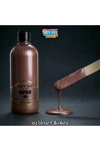 Aura Metalik Sedefli Ve Vernikli Boya - 513 Ucuz Çikolata Ahşap, Taş Tozu, Hobi, Dıy -