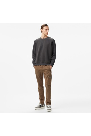 Nautica Erkek Gri Regular Fit Sweatshirt Düz K37225t Gri