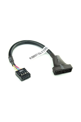 Ancheyn 9 Pin Usb 2.0 Dişi 19 Pin Usb 3.0 Erkek Çevirici Dönüştürücü Adaptör Kablosu 4584