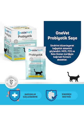 Onevet Probiyotik Saşe 30x1 Gr Kediler İçin Sindirim Desteği