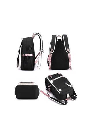 Aromee Kız Çocuk Sırt Çantası, Okul, Ortaokul, Usb Şarj Bağlantı - Siyah B