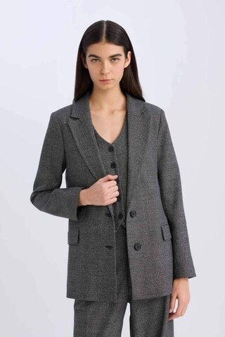 DeFacto Oversize Geniş Kalıp Düğmeli Blazer Ceket W2206AZ24AUAR63 Antrasit