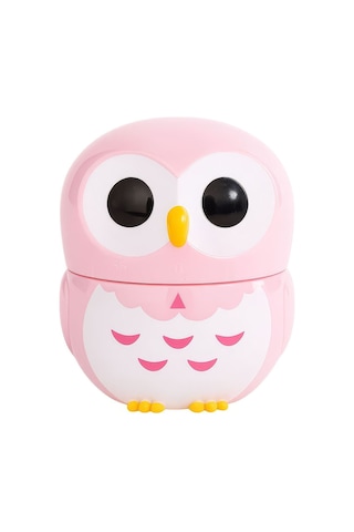 Pembe Baykuş Model Mekanik Mutfak Zamanlayıcı Timer Çocuklar İçin Thr386