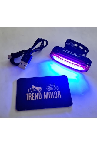 Polis Çakar Flaşör Mavi Kırmızı Işık Bisiklet - USB ŞARJLI