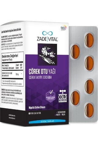 Zade Vital Çörek Otu Yağı 60 Kapsül