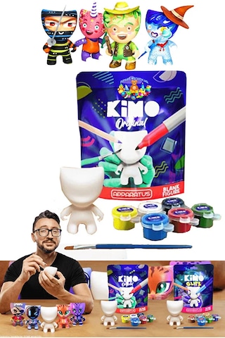 Apparatus Kimo Original Km-5003, Kimo Boyama Seti Figür Üretme Oyunu Çiz Boya Giydir Zeka Oyunu