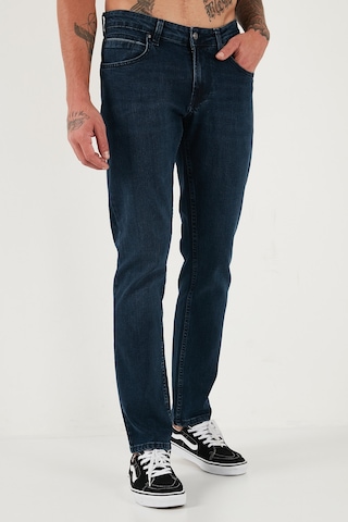 Buratti Pamuklu Regular Fit Normal Bel Boru Paça Jeans Erkek Kot Pantolon 2211C16Parma Lacivert