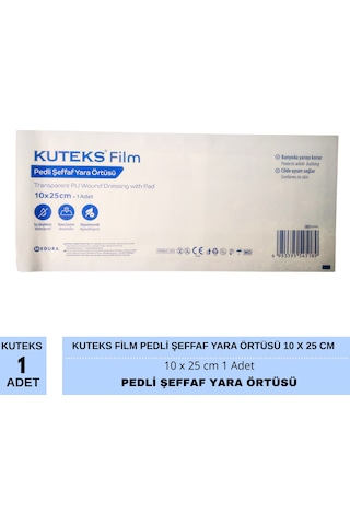 Kuteks Film Pedli Şeffaf Yara Örtüsü 10 X 25 Cm 1 Adet