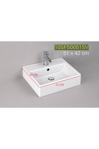 İsvea - Sistema4 Dolap Uyumlu Lavabo Beyaz 51 Cm - 10sf50051sv Beyaz