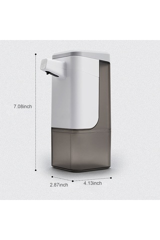 Springsun Beyaz Kare 600ml Otomatik Enjeksiyon Köpük Sabun Dağıtıcı - Masaüstü/duvar Üstü, 3 Seviye Ayarlanabilir, Pil Yok Duvar Tutucu Hediye Pd-pmj-03 Beyaz