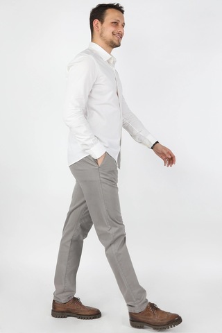 Erkek Fleto Cep Gabardin Pantolon Gri