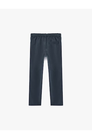 Koton Beli Lastikli Düğmeli Viskon Basic Pantolon Lacivert 6skb40015tw