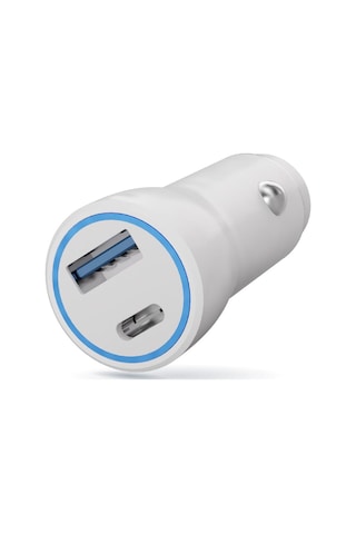 Polosmart Pbs134 Hızlı 1 Usb 1 Pd Çıkışlı 20w Araç Şarjı Beyaz