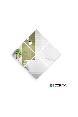 Banyo Aynası Düz Ayna 4'lü Takım Kare Ayna 30cm X 30cm Düz