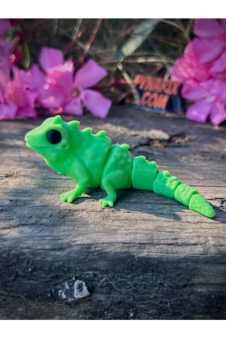 İguana Oyuncak 3d Hareketli Yeni Nesil Organik Model - Orta Boy
