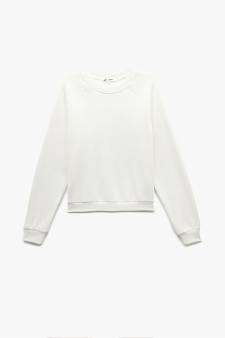 Koton Kadın Şardonlu Oversize Sweatshirt Ekru