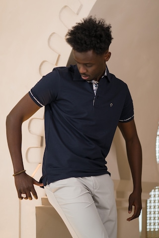 Paul Martin Regular Fit Yaka Garnili Pamuklu Polo Yaka T-shirt Lacivert