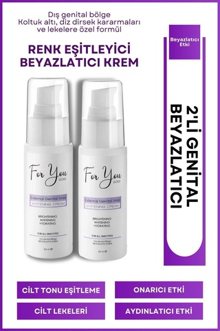 Günlük Yıkama Genital Bölge Temizleyici Köpük & Genital Beyazlatıcı Krem 50 Ml