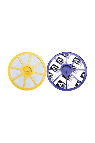 Padalink 戴森 Dc05/dc08/dc14/dc19/dc20/dc21 Süpürge İçin Ön+arka Filtre Seti - Yüksek Verimli Temizleme, Yıkama Ve Yeniden Kullanım Olanaklı Sarı+mavi