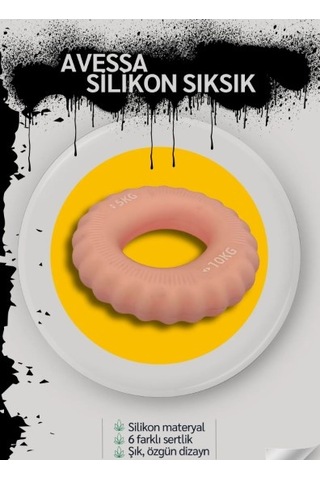 Avessa Silikon El Sıksık Rehabilitasyon Ve Spor İçin İdeal Silikon El Egzersiz Halkası Çok Renkli
