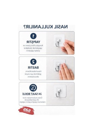 10 Lu Banyo Rafı Yapışkanı, Delmeden Montaj Aparatı 12 Izgara