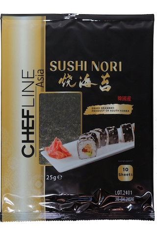 Chefline Asia Sushi Nori Gold Yosun 10 Yaprak 25 G