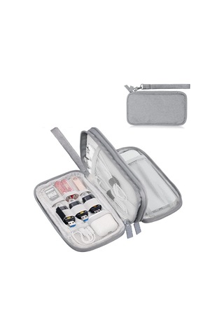 Dinosaurs Elektronik Organizatör, Seyahat Kablosu Organizatör Çantası, Suya Dayanıklı Çift Katmanlar Kılıfı Kablo, Telefon, Şarj Cihazı Için Taşıma Çantası Altın