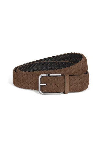 Montblanc Meisterstück Süet 35 Mm L Size Kare Tokalı Kemer 222257 Kahverengi