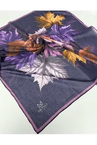 Mono Scarfs Soft Pamuk Eşarp-90 X 90 -06109 Mor