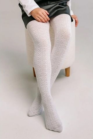 Isimbajskaa Culocnaa Fabrika Çocuklar İçin Ajurlu Taytlar 21280041 Beyaz